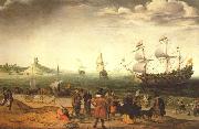 Adam Willaerts The painting Coastal Landscape with Ships France oil painting artist